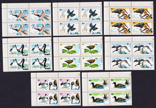 Aquatic birds corners - 8v,